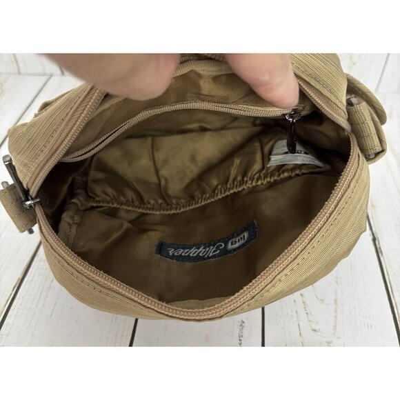 Lug Flapper SE Convertible Crossbody Bag Brushed Gold Water ottle Pocket 8.5x5x3 - Picture 10 of 12